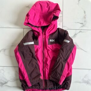 Helly Hansen size 6 girls pink and brown jacket